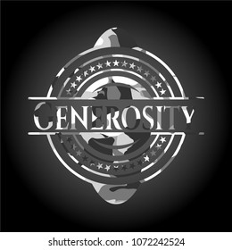 Generosity on grey camouflage pattern