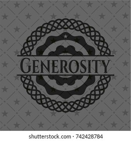 Generosity retro style black emblem