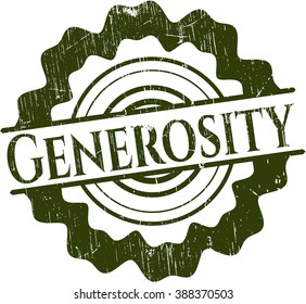 Generosity rubber stamp