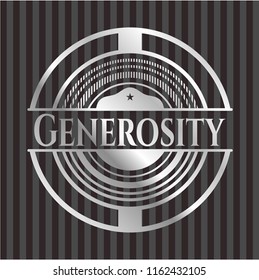 Generosity silver badge or emblem