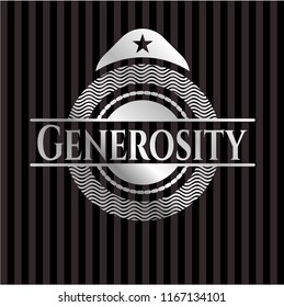 Generosity silver emblem or badge