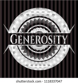 Generosity silvery shiny badge