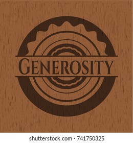 Generosity wooden emblem