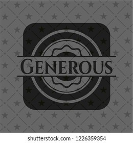 Generous black emblem