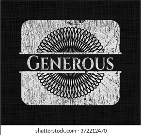 Generous chalkboard emblem