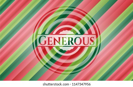 Generous christmas style emblem.