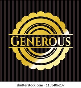 Generous gold badge or emblem