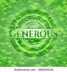  Generous green mosaic emblem