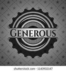 Generous realistic black emblem