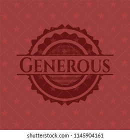 Generous red icon or emblem