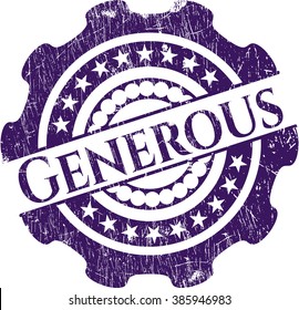 Generous rubber grunge stamp