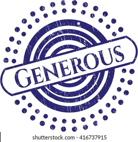 Generous rubber grunge stamp