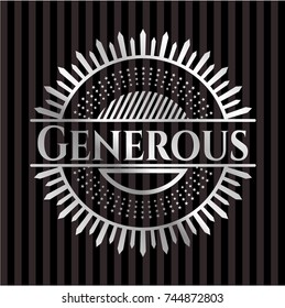 Generous silver badge or emblem