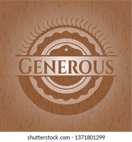 Generous vintage wooden emblem