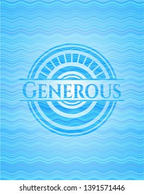 Generous water emblem background. Vector Illustration. Detailed.