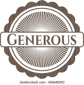 Generous wood emblem