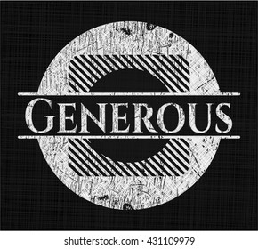 Generous written on a blackboard