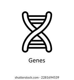 Gene-Vektorgrafik    Umrisssymbole. Einfache Stockillustrationsmaterial