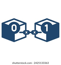 Genesis Block icon line vector illustration