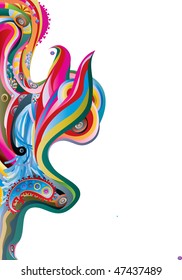 genesis of colors abstract composition