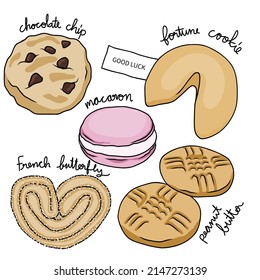 Genesis of Cookies vector illustration	