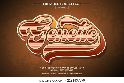 Genetic 3D editable text effect template