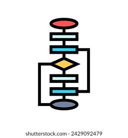 genetic algorithm color icon vector. genetic algorithm sign. isolated symbol illustration