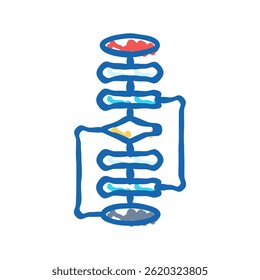 genetic algorithm doodle icon sketch vector. genetic algorithm sign. isolated symbol illustration