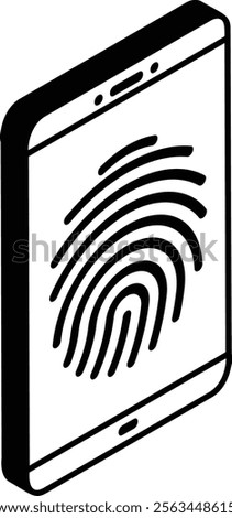 Genetic Algorithms forensic accuracy isometric vector Artificial general intelligence symbol, Natural Language Processing sign Machine Deep Learning illustration fingerprint sensor Recognition concept