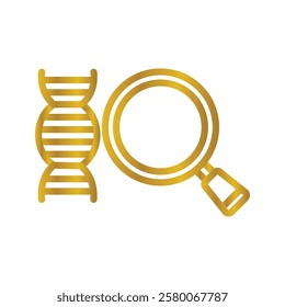 Genetic Analysis Color gradient illustration vector icon which can easily modify or edit 