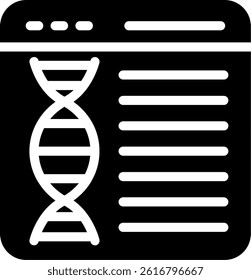 Genetic Bioinformatics Glyph Vector Icon Design