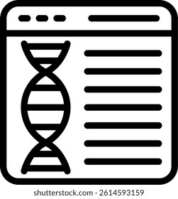 Genetic Bioinformatics Line Vector Icon Design