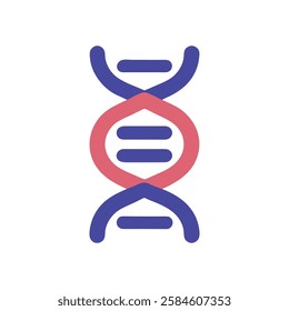 Genetic Code DNA Icon with Floating Base Pairs