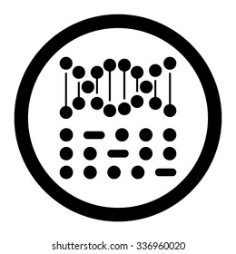 Genetic Code vector icon. Style is flat rounded symbol, black color, rounded angles, white background.
