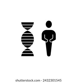 genetic concept line icon. Simple element illustration. genetic concept outline symbol design.