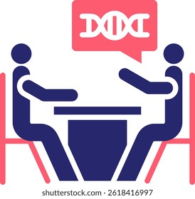 Genetic Counseling Icon Fill Vector Illustration