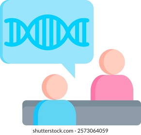 Genetic Counseling Icon Flat Vector Illustration