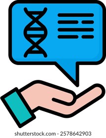 Genetic Counseling Icon Lineal Color Vector Illustration