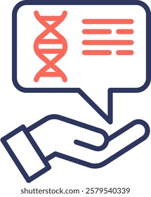 Genetic Counseling Icon Outline Vector Illustration