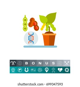 Genetic crossing soybean icon