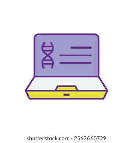 Genetic Data Icon for Science and Research