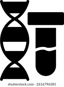 Genetic Diagnosis Glyph Vector Icon Design