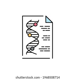 Genetic diagnosis сolor line icon. Medical test. Pictogram for web page, mobile app, promo. UI UX GUI design element. Editable stroke.