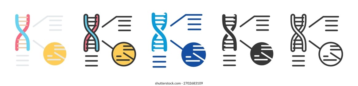 genetic disorder icon set multi style various collection
