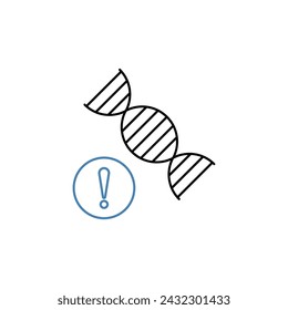 genetic disorders concept line icon. Simple element illustration. genetic disorders concept outline symbol design.