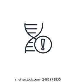 Icono de trastornos genéticos. Vector.Trazo editable.Signo de estilo lineal para usar Diseño web,logotipo.Ilustración de símbolo.