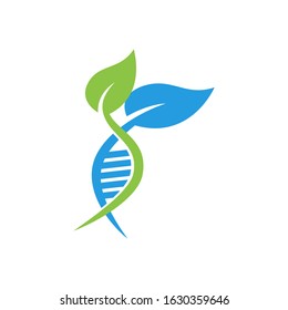 Genetic DNA icon logo vector illustration concept.