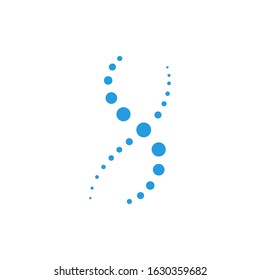 Genetic DNA icon logo vector illustration concept.