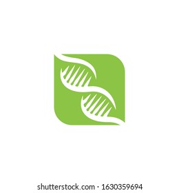 Genetic DNA icon logo vector illustration concept.