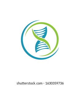 Genetic DNA icon logo vector illustration concept.